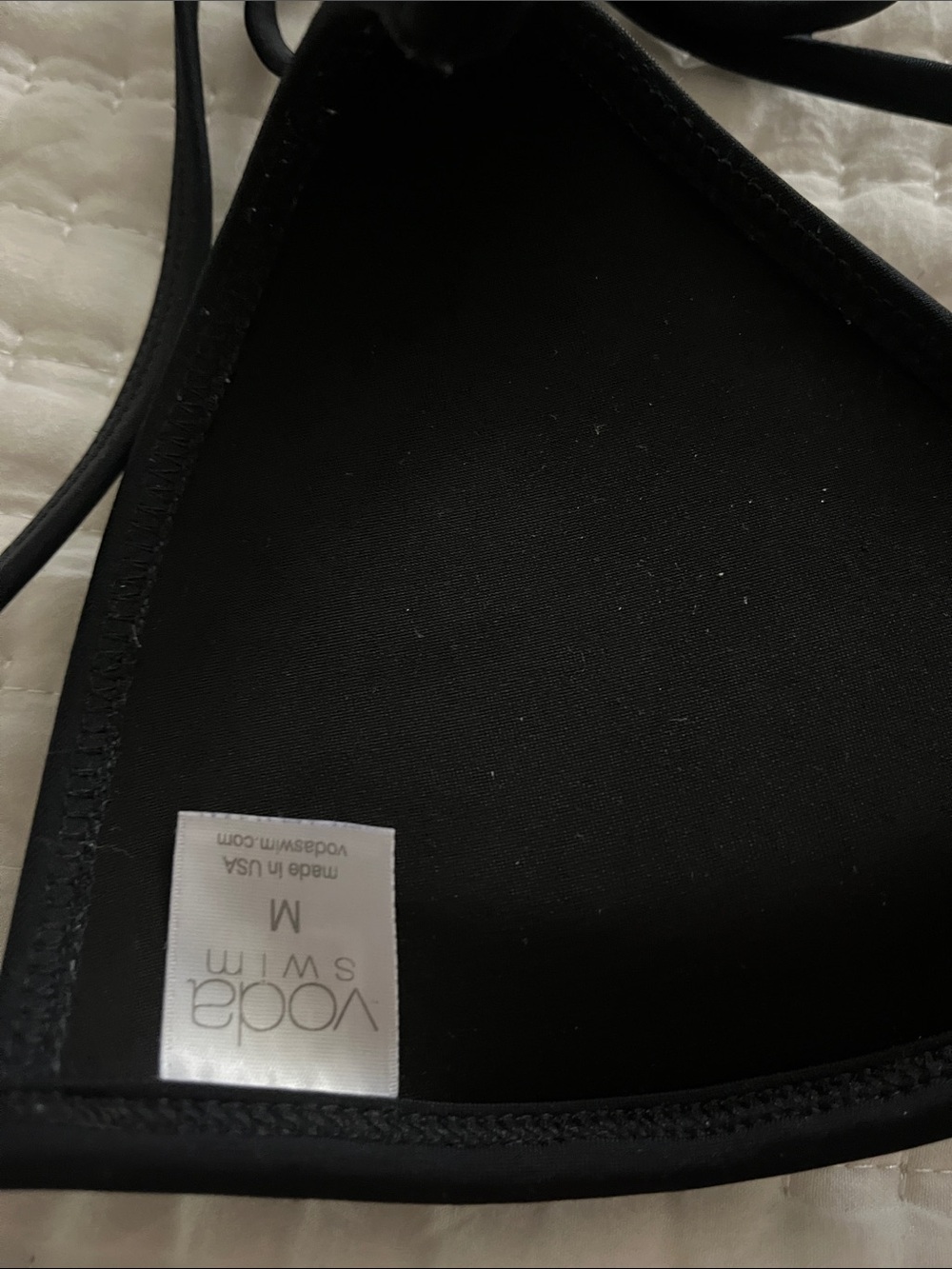 👙 ENVY PUSH UP CLEAVAGE BOOSTING PADDED STRING BIKINI TOP - Medium- Black 👙 - Picture 6 of 8